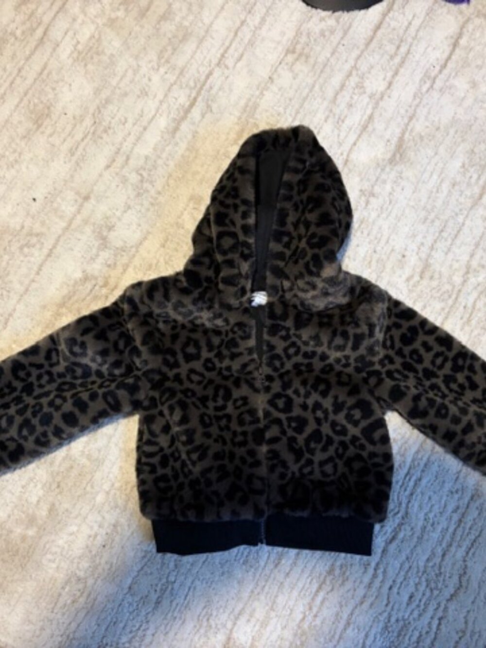 Splendid Leopard Print Toddler Jacket/Zip-Up Sweatshirt